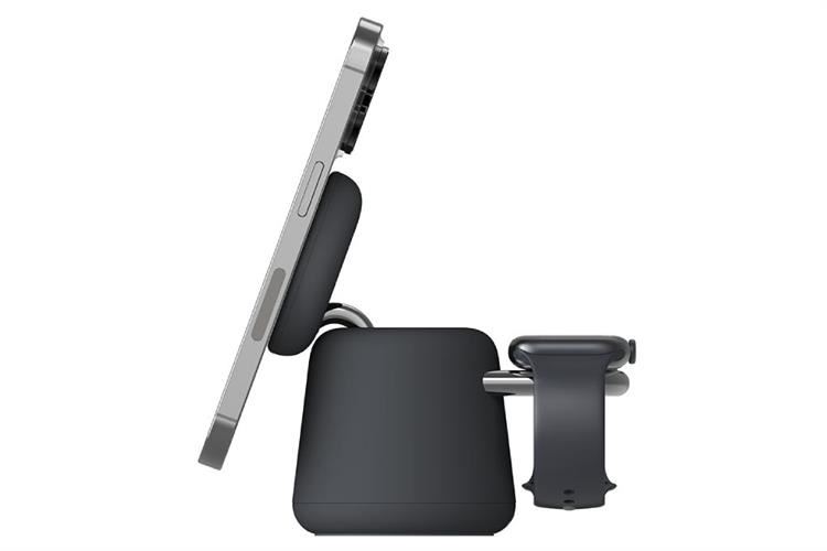 Đế sạc không dây 2 in 1 15W MagSafe Belkin BoostCharge Pro WIZ020 Màu Đen - Xám