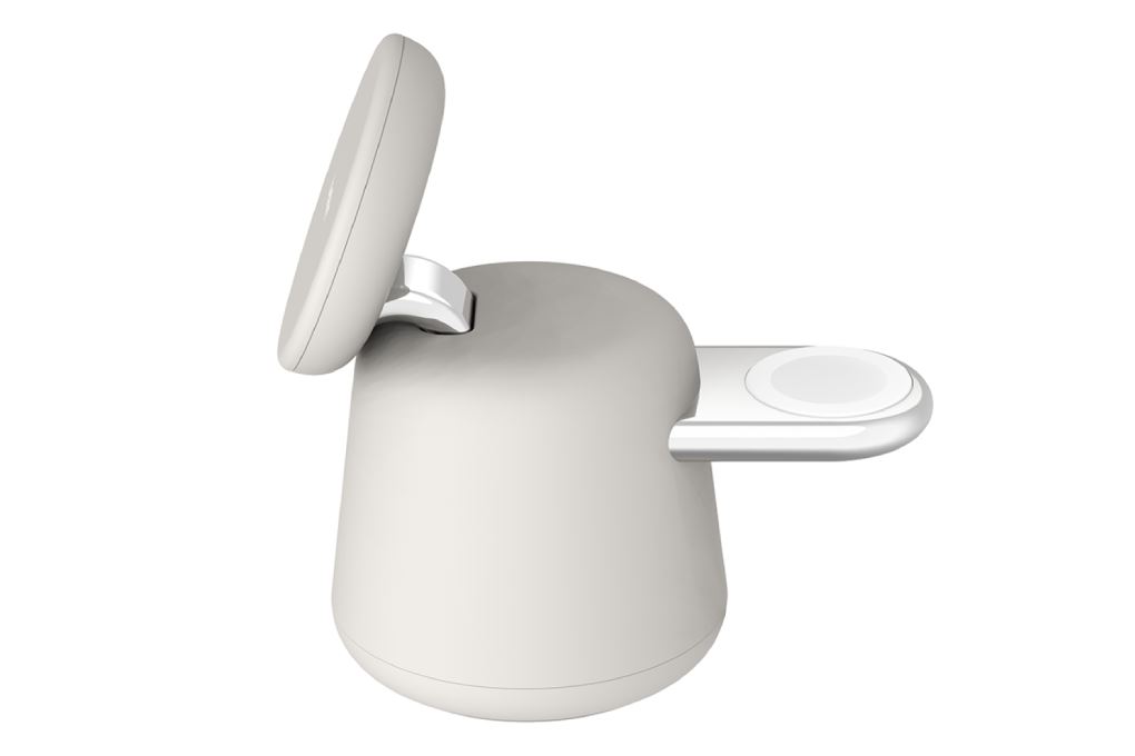 Đế sạc không dây 2 in 1 15W MagSafe Belkin BoostCharge Pro WIZ020 Màu Trắng - Xám