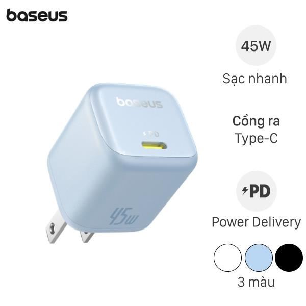 Adapter Sạc Type C PD GaN6 Pro 45W Baseus PicoGo CCGAN45CS