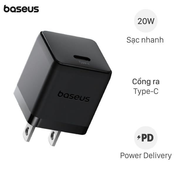 Adapter Sạc Type C PD 20W Baseus Palm CCZC20CS