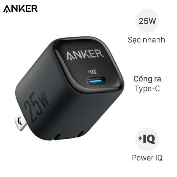 Adapter Sạc Type C IQ3 25W Anker A2656