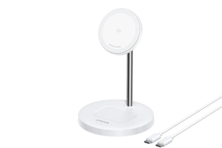 Bộ đế sạc không dây 2 in 1 15W MagGo kèm Cáp Type C - Type C 1.5m Anker A2544