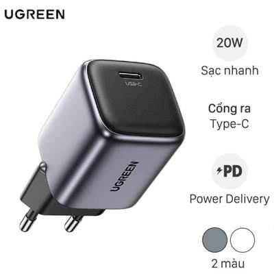 Adapter Sạc Type C PD QC 4.0+ GaN 20W Ugreen Nexode CD318