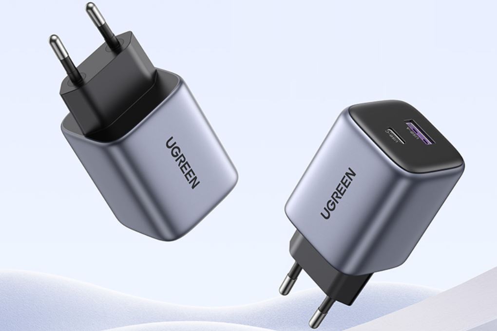 Sạc nhanh 2 cổng USB Type-C QC4.0 PD 35W Ugreen Nexode CD350 15539 Màu Xám