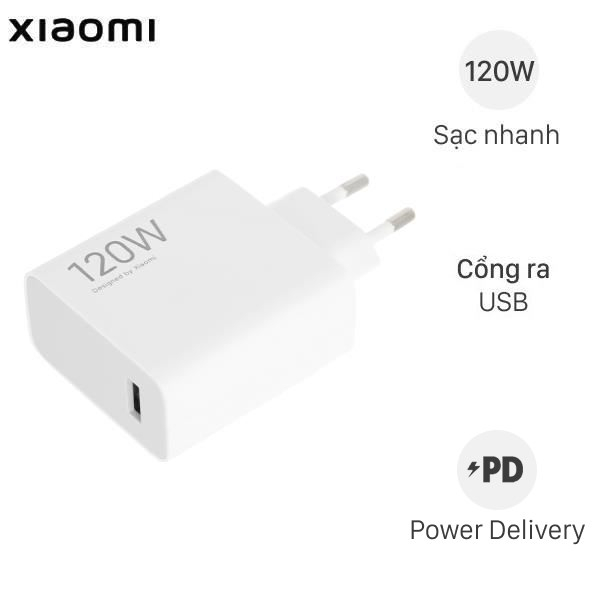 Bộ Adapter Sạc 120W kèm cáp Type C 1m Xiaomi Charging
