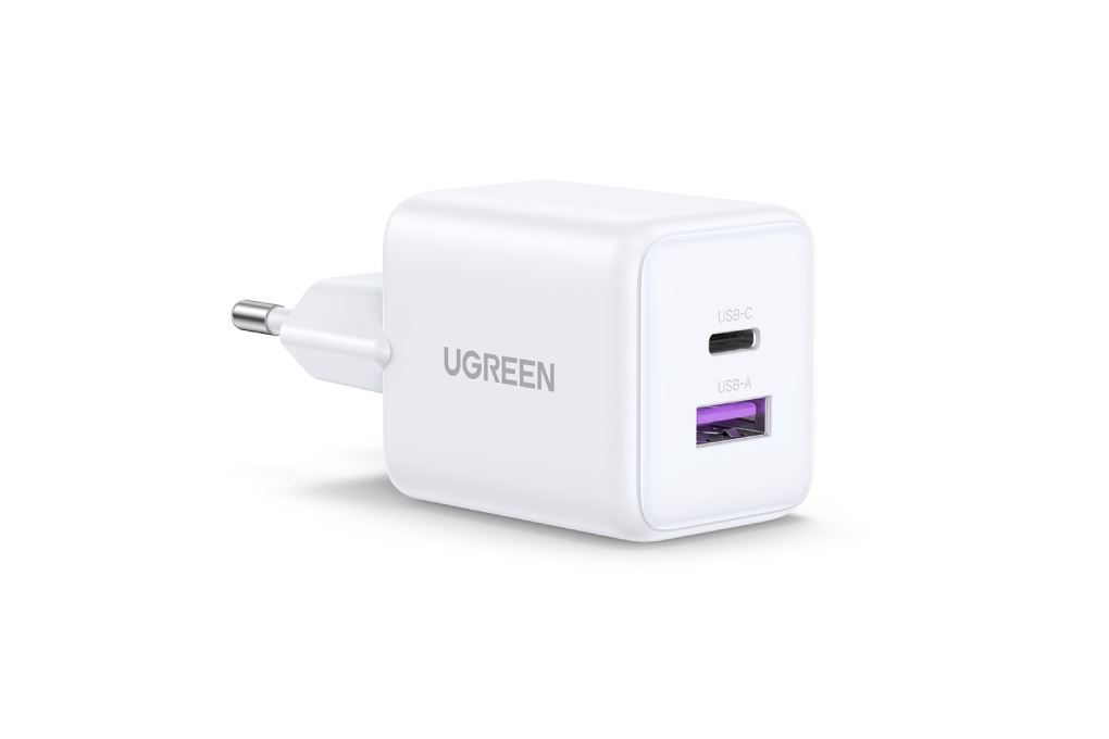 Sạc nhanh 2 cổng Type-C QC3.0 PD 30W Ugreen X516 Màu Trắng