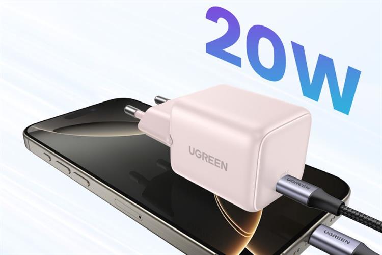 Sạc nhanh Type-C PD 20W Ugreen X512 Màu Hồng