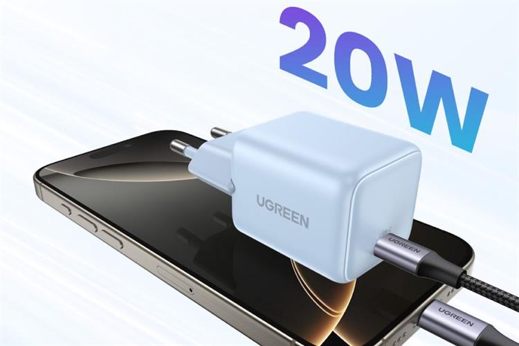 Sạc nhanh Type-C PD 20W Ugreen X512 Màu Xanh da trời