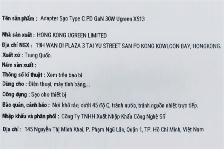 Sạc nhanh Type-C PD 30W Ugreen X513 Màu Xanh da trời