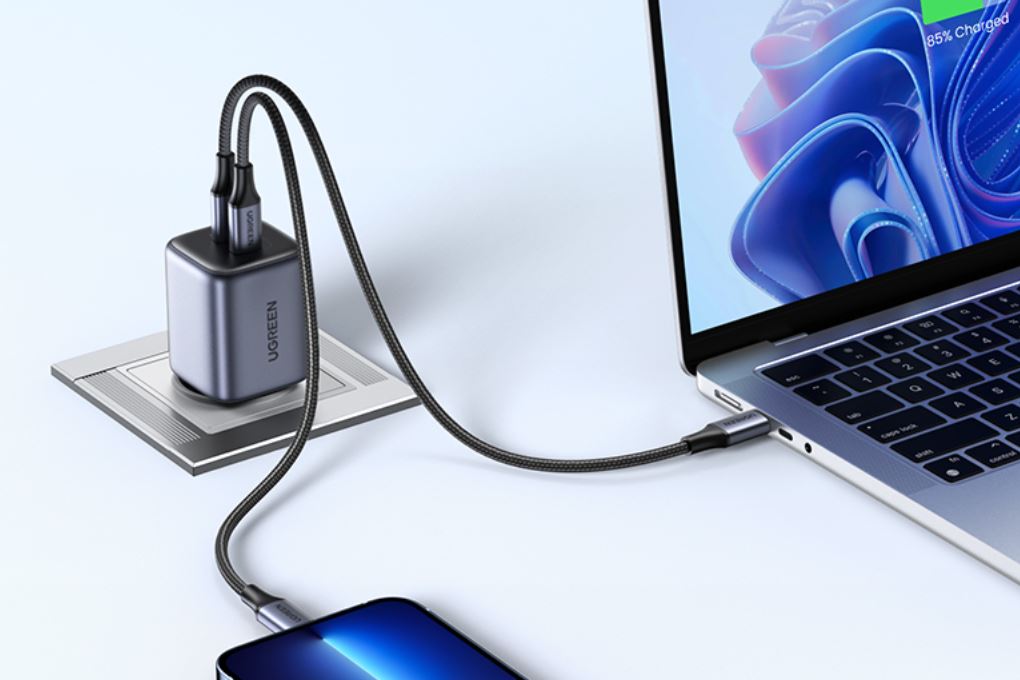 Adapter Sạc 2 cổng Type C PD 3.0 45W Ugreen Nexode CD294 90573 - Sạc cùng lúc 2 thiết bị
