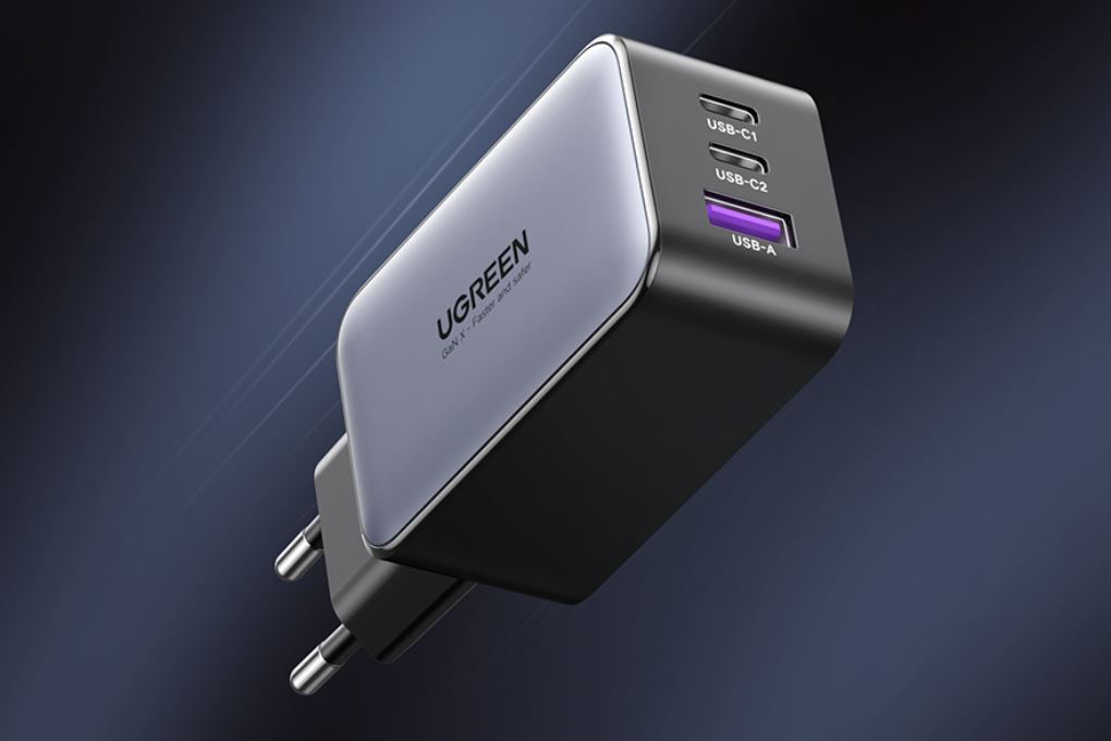 Adapter Sạc 3 cổng USB Type C PD QC 3.0 GaN 65W Ugreen CD244 10335 - Thiết kế hình trụ nhỏ gọn