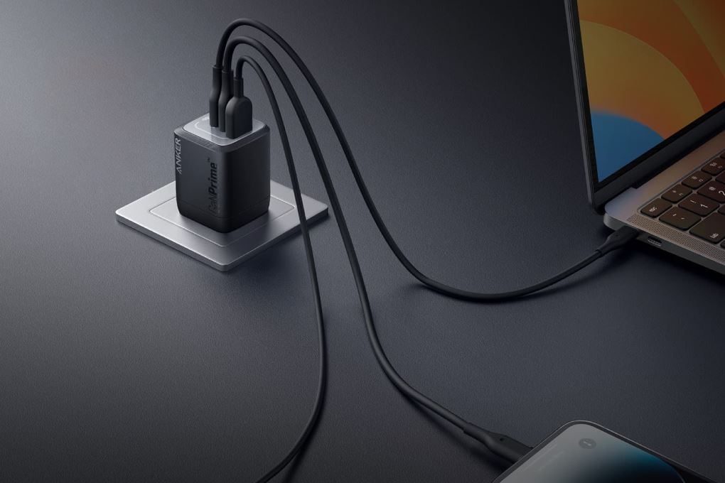 Adapter Sạc 3 cổng USB Type C IQ3 GaN 67W Anker Prime A2669 - Sạc cùng lúc nhiều thiết bị