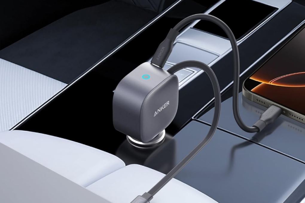 Sạc xe hơi Type C IQ3 75W Anker Nano A2738 kèm Cáp Dây rút Type C - Sạc cùng lúc nhiều thiết bị