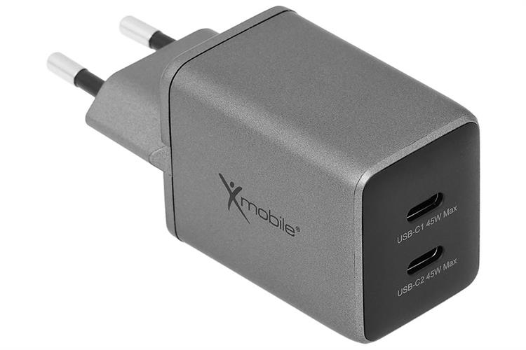 Sạc nhanh 2 cổng Type-C QC3.0 PD 45W Xmobile DS052EA