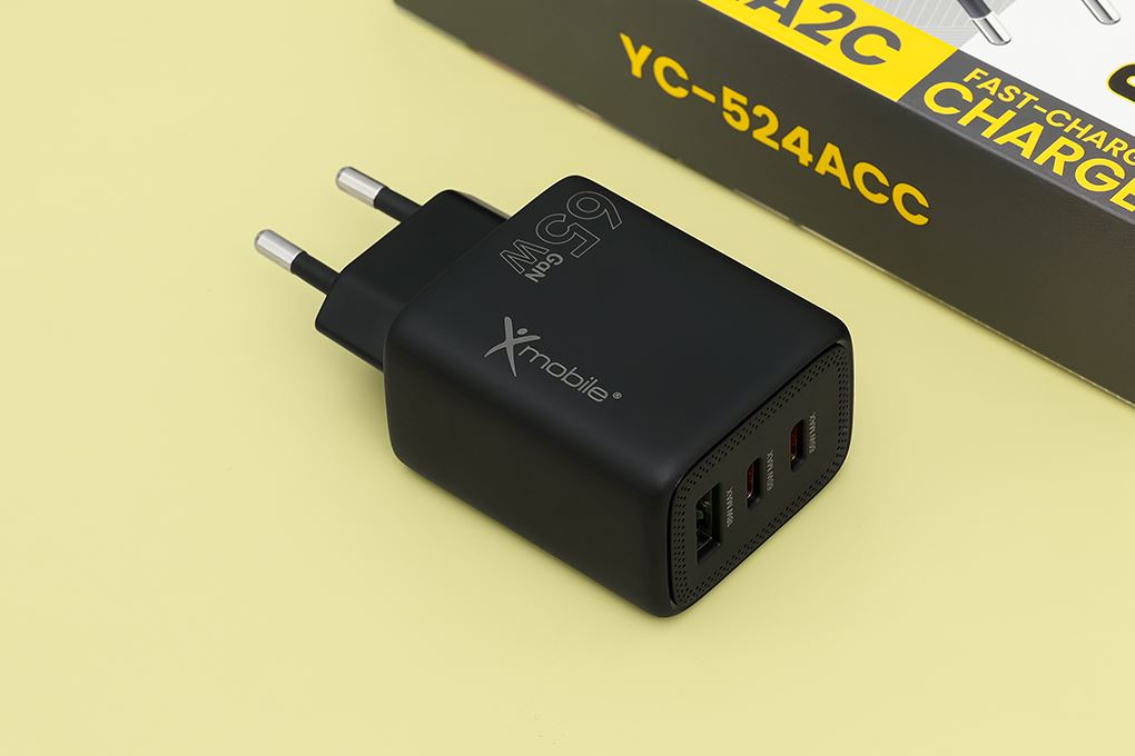 Sạc nhanh 3 cổng USB Type-C QC3.0 PD 65W Xmobile YC-524ACC - 4