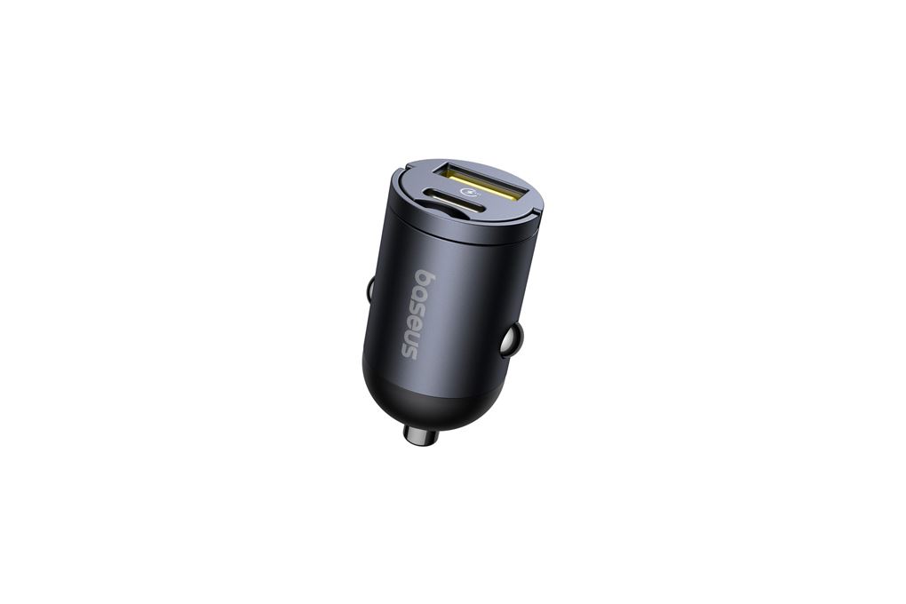 Sạc nhanh xe hơi 2 cổng USB Type-C PD QC 3.0 30W Baseus Tiny Star Mini VCHXX-UC Màu Đen