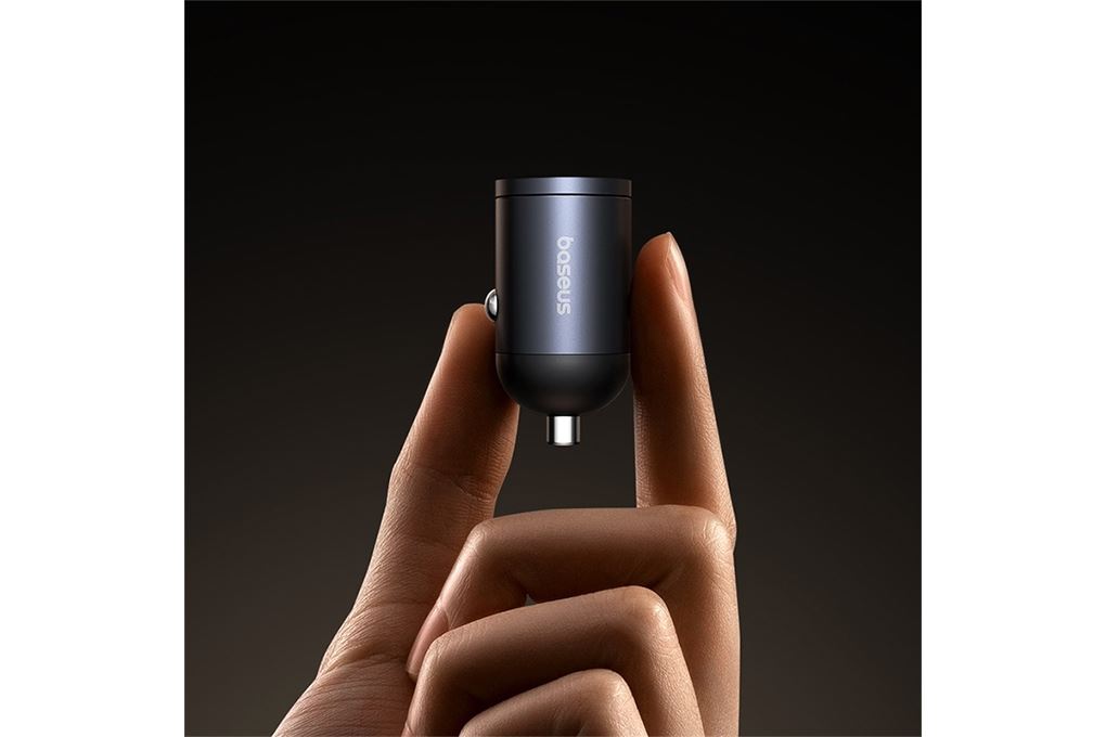 Sạc nhanh xe hơi 2 cổng USB Type-C PD QC 3.0 30W Baseus Tiny Star Mini VCHXX-UC Màu Đen