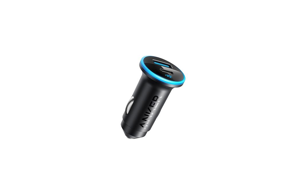 Sạc nhanh xe hơi 2 cổng USB Type-C 52.5W Anker A2735 Màu Đen