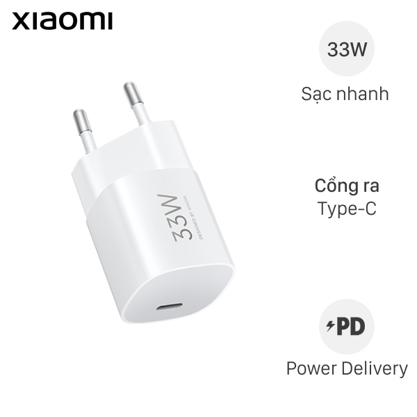 Adapter Sạc Type C PD GaN 33W Xiaomi Nano Power