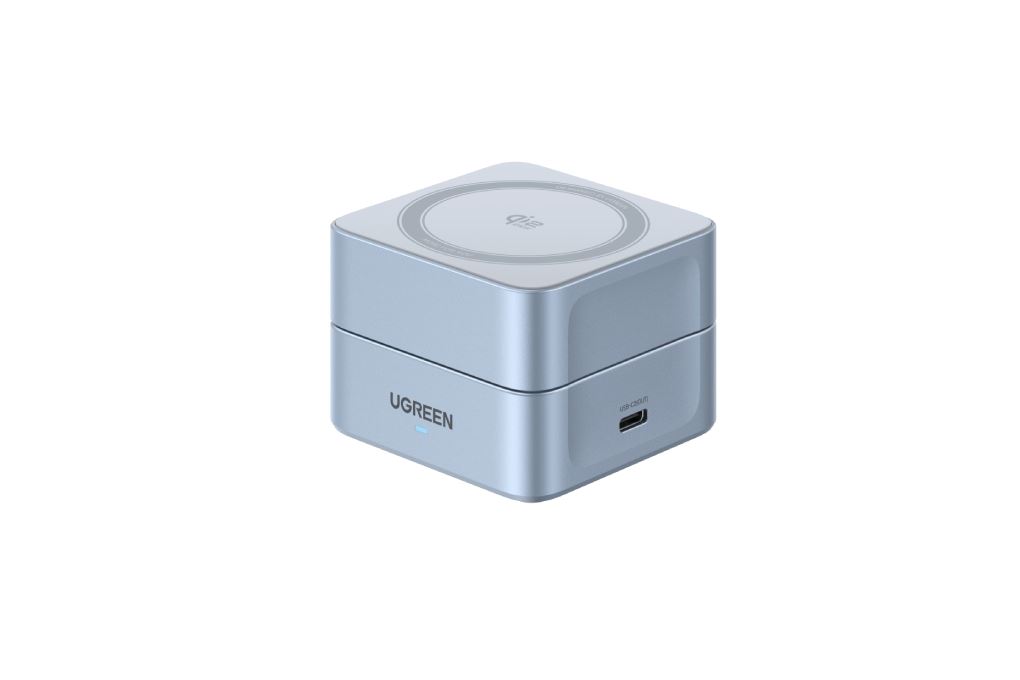 Đế sạc nhanh không dây 2 in 1 Qi2.2 25W Magnetic Ugreen Magflow W752 55960B Màu Xám