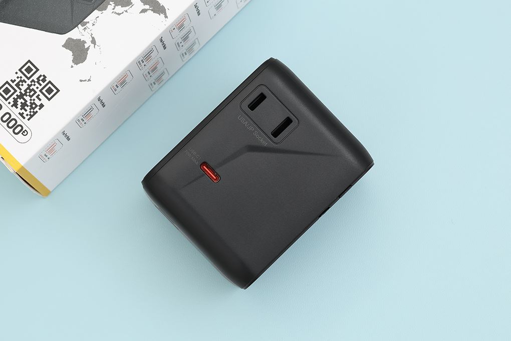 Sạc nhanh 5 cổng USB Type-C PD GaN3 70W Xmobile 1006SDVR Màu Đen