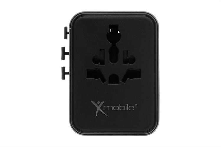 Sạc nhanh 5 cổng USB Type-C PD GaN3 70W Xmobile 1006SDVR Màu Đen