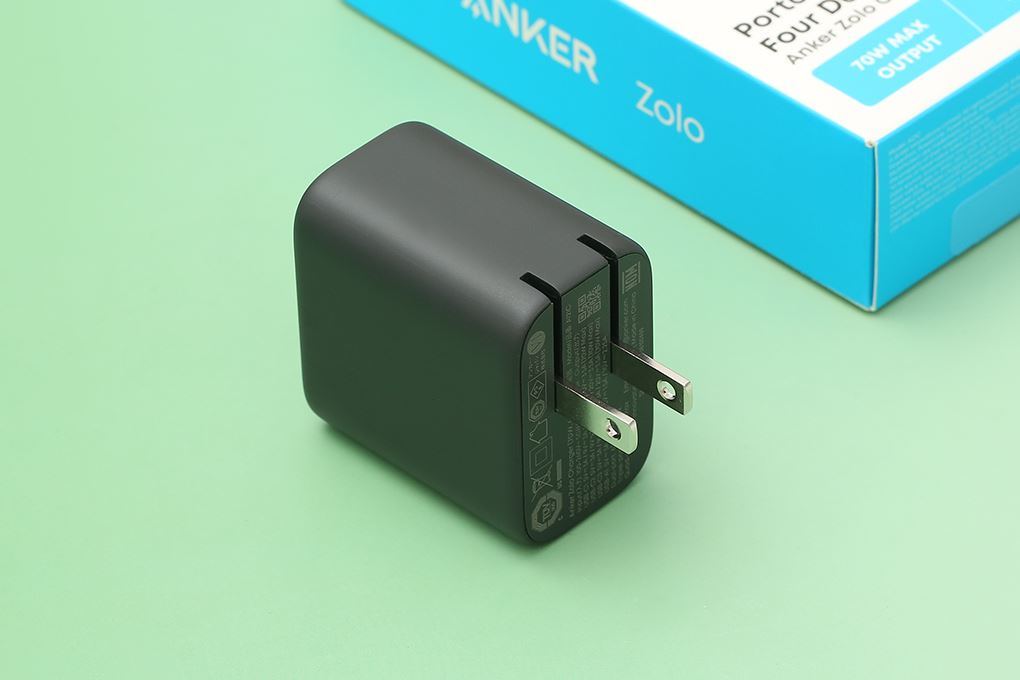 Sạc nhanh 4 cổng USB Type-C PD 70W Anker Zolo A121C Màu Đen