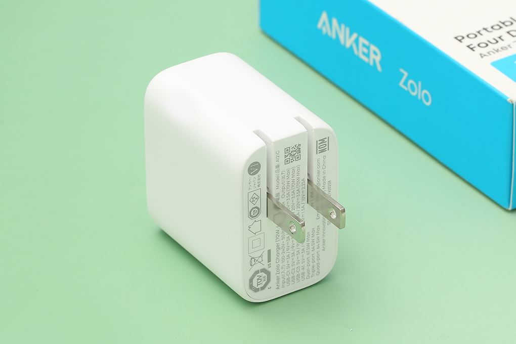 Sạc nhanh 4 cổng USB Type-C PD 70W Anker Zolo A121C Màu Trắng
