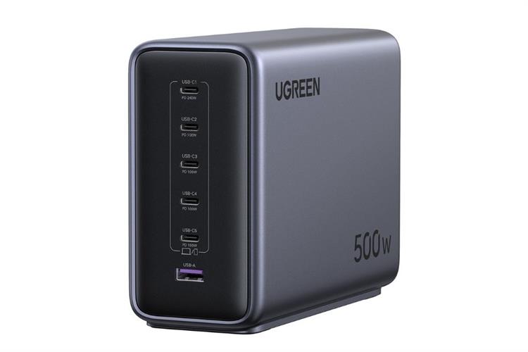 Adapter Sạc 6 cổng USB Type C PD QC3.0 GaN 500W Ugreen Nexode X759 55550B