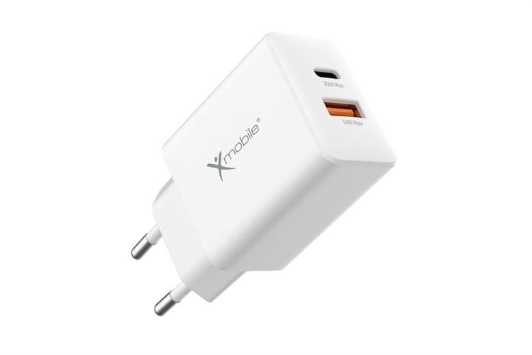 Adapter Sạc 2 cổng Type C PD QC3.0 30W Xmobile DS052AC