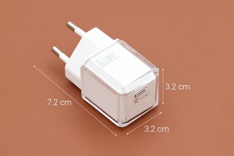 Sạc nhanh Type-C PD 30W Xmobile DC04 Màu Trắng