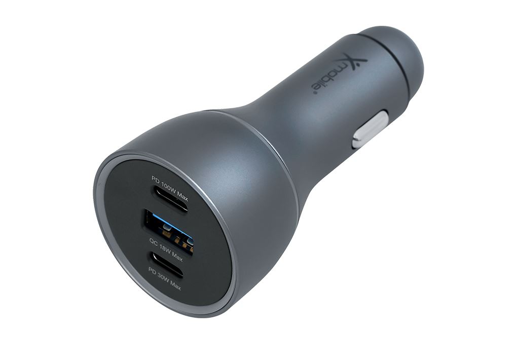 Sạc xe hơi 3 cổng Type C PD QC 3.0 100W Xmobile SN-610 Màu Xám đậm