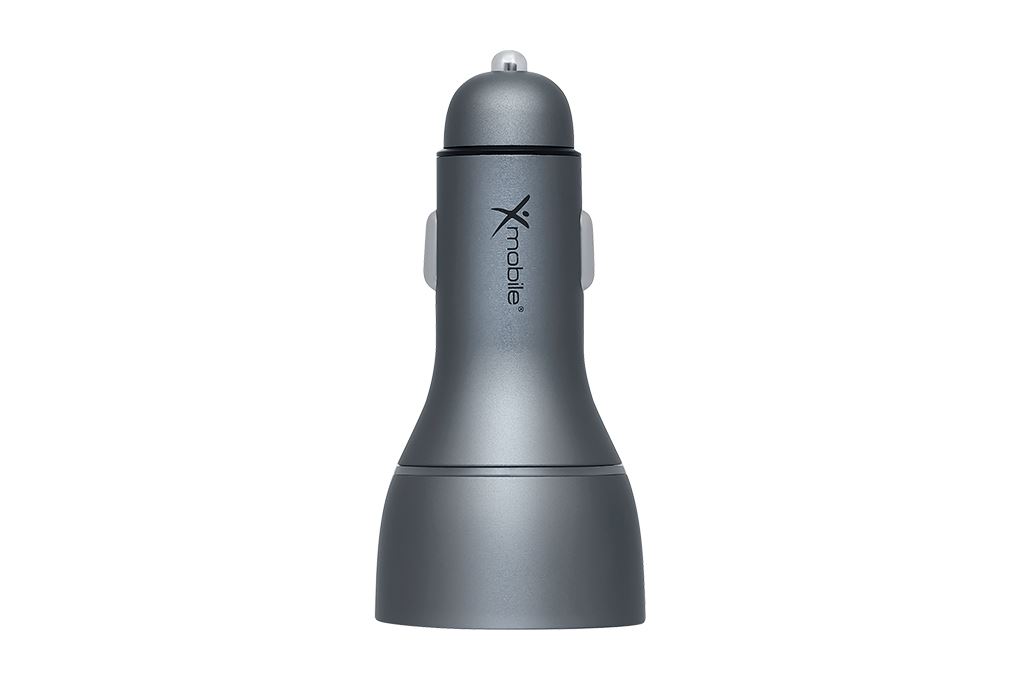 Sạc xe hơi 3 cổng Type C PD QC 3.0 100W Xmobile SN-610 Màu Xám đậm