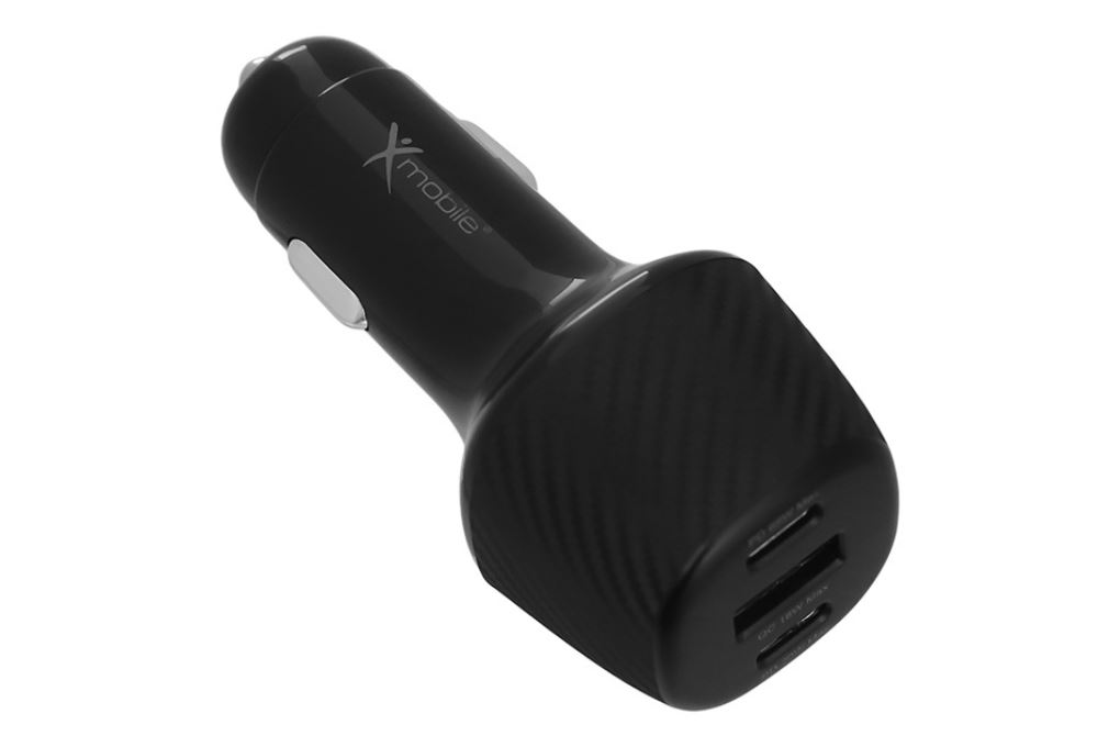 Sạc xe hơi 3 cổng Type C PD QC 3.0 65W Xmobile SN-612 Màu Đen