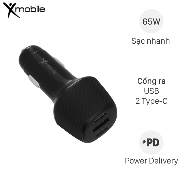 Sạc xe hơi 3 cổng Xmobile SN-612
