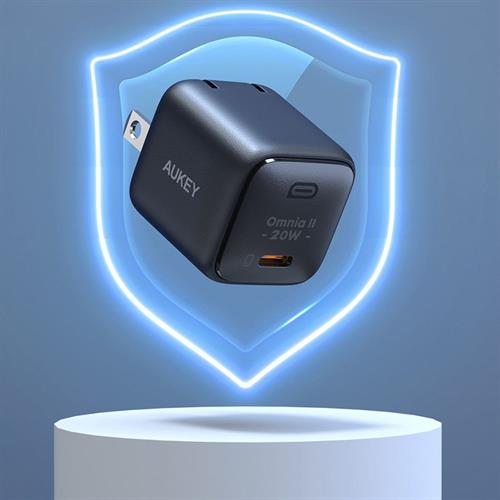 Sạc nhanh Type-C PD 20W Aukey PA-B1T Omnia Màu Đen