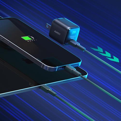 Sạc nhanh Type-C PD 20W Aukey PA-B1T Omnia Màu Đen