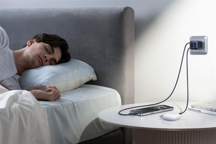 Sạc nhanh 2 cổng Type-C PD GaN6 Pro 45W Baseus PicoGo AN13 E0121G Màu Đen