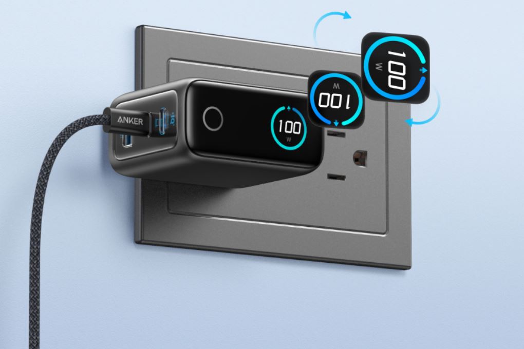 Sạc nhanh 4 cổng USB Type-C IQ3 GaN 50W Anker Zolo A121E Màu Đen