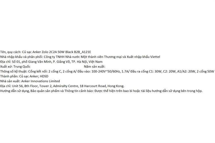 Sạc nhanh 4 cổng USB Type-C IQ3 GaN 50W Anker Zolo A121E Màu Đen