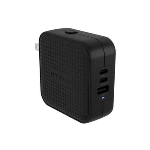Sạc nhanh 3 cổng USB Type-C PD QC 3.0 GaN 70W HyperJuice HJ1003WHWWGL - Đen Màu Đen