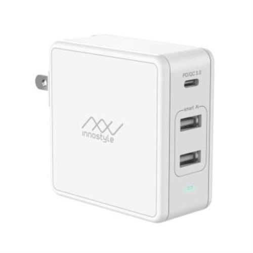 Sạc nhanh 3 cổng Type-C PD 61W Innostyle Gomax Plus IC73-3PDWHI Màu Trắng