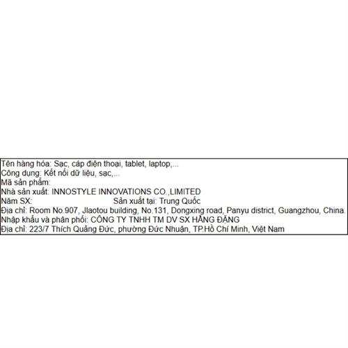 Sạc nhanh 3 cổng Type-C PD 61W Innostyle Gomax Plus IC73-3PDWHI Màu Trắng