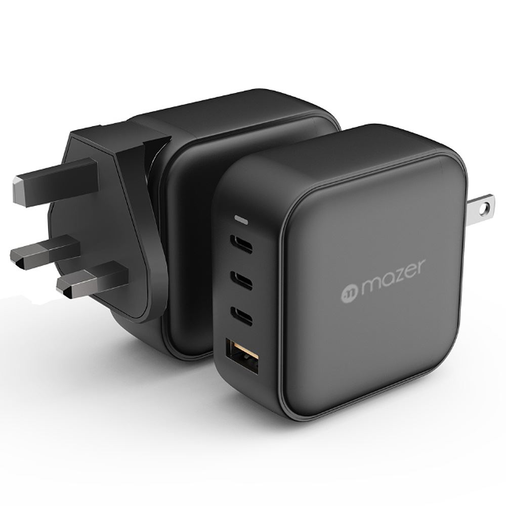 Sạc nhanh 4 cổng USB Type-C PD QC 3.0 GaN 100W Mazer M-GAN100W-BK