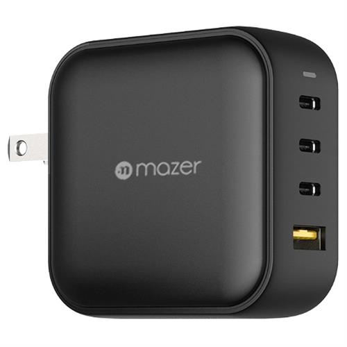 Sạc nhanh 4 cổng USB Type-C PD QC 3.0 GaN 100W Mazer M-GAN100W-BK Màu Đen