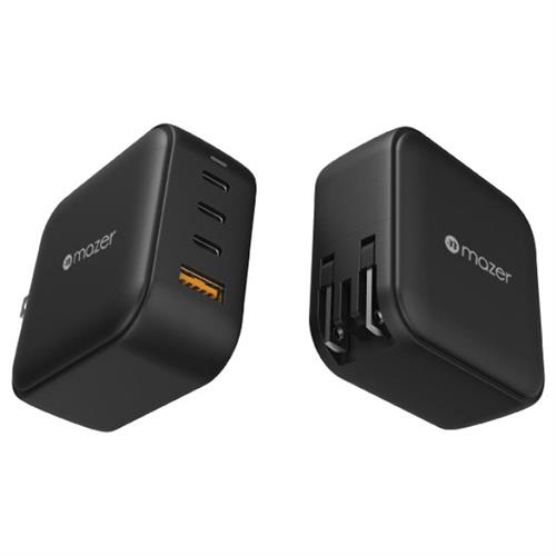 Sạc nhanh 4 cổng USB Type-C PD QC 3.0 GaN 100W Mazer M-GAN100W-BK Màu Đen