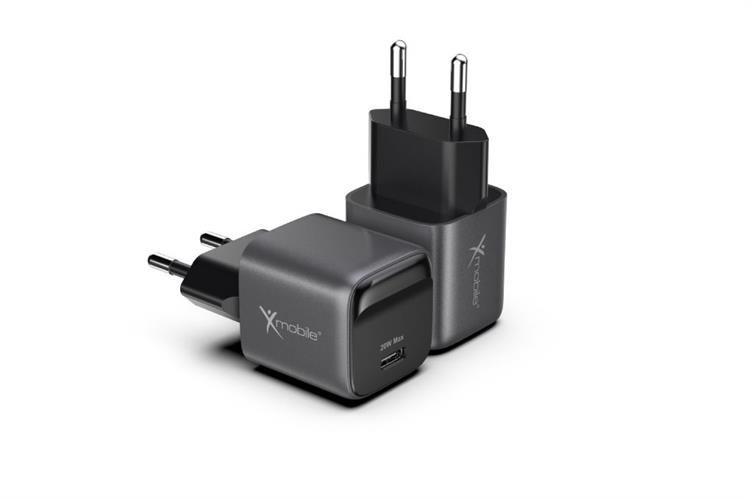 Sạc nhanh Type-C PD GaN 20W Xmobile DC05 Màu Xám đậm