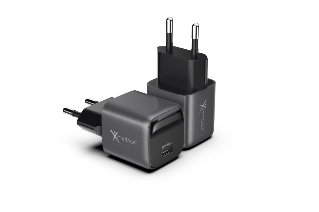 Sạc nhanh Type-C PD GaN 20W Xmobile DC05 Màu Xám đậm