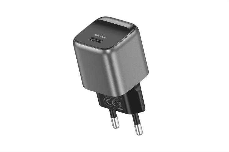 Sạc nhanh Type-C PD GaN 30W Xmobile DC06 Màu Xám đậm