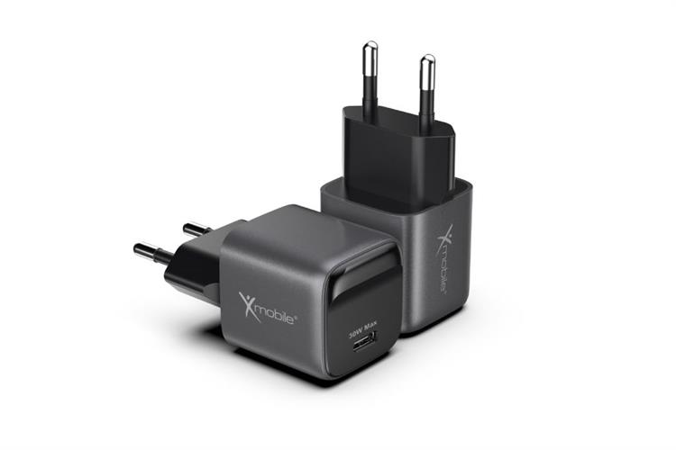 Sạc nhanh Type-C PD GaN 30W Xmobile DC06 Màu Xám đậm